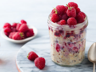 Chocolate, Raspberry and Peanut Butter Oatmeal Recipe